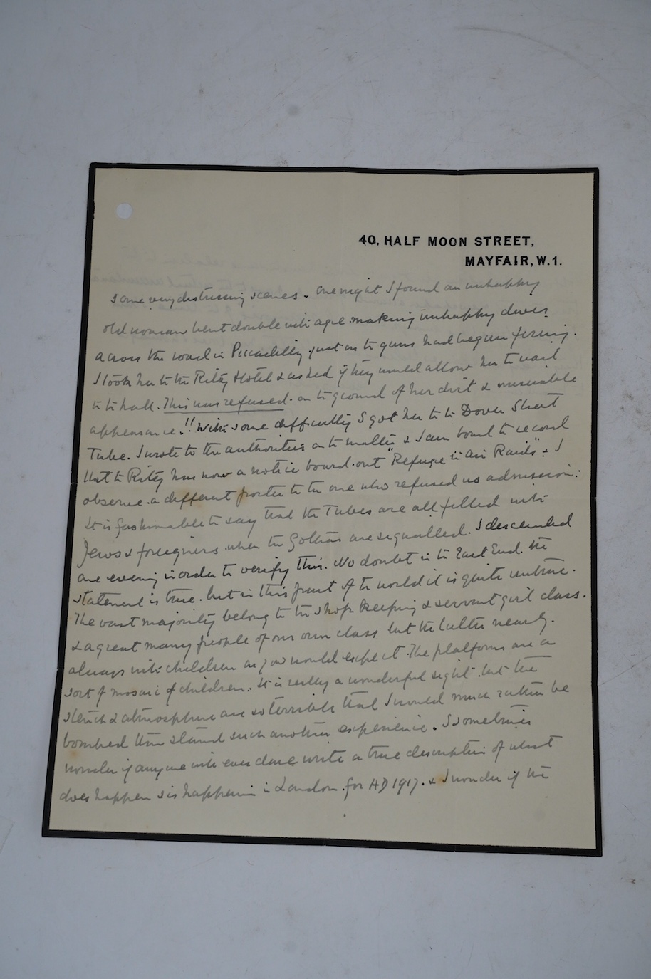 Robbie Ross (1869-1918), ALS to ‘Carlos’, 7 October 1917, 4 pp. Robbie Ross is best known for his relationship with and championing of Oscar Wilde